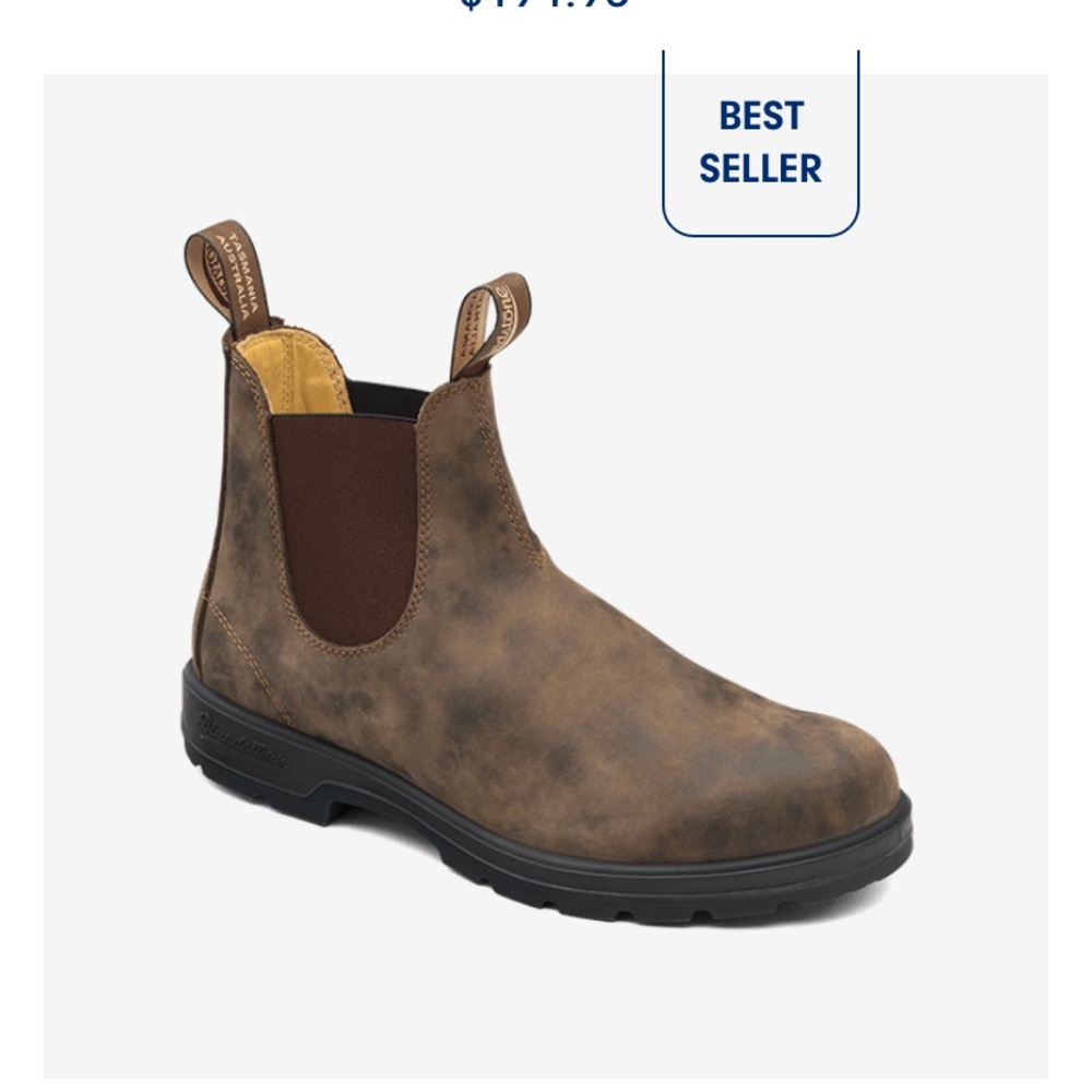 Men’s Blundstone boots. Rustic Brown